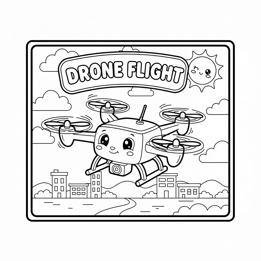 Drone Coloring Page