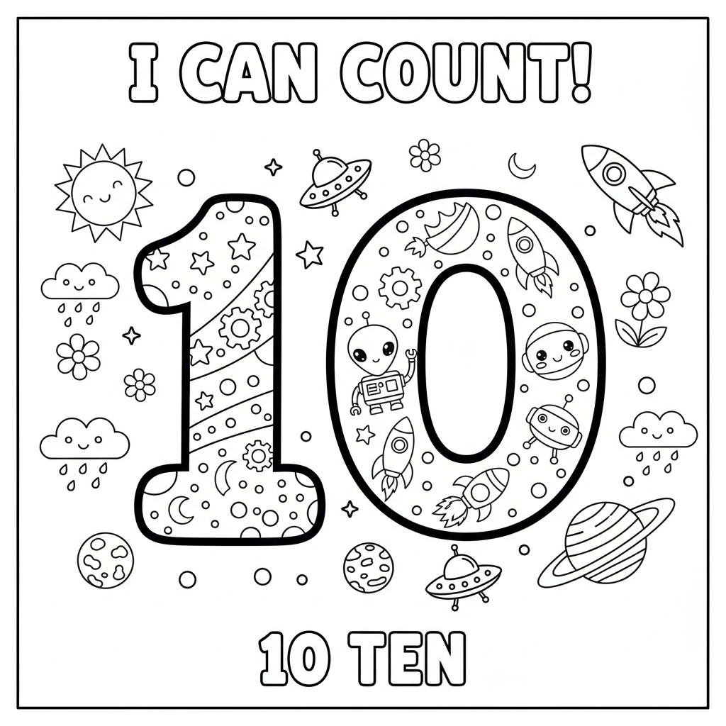 Number Coloring Pages