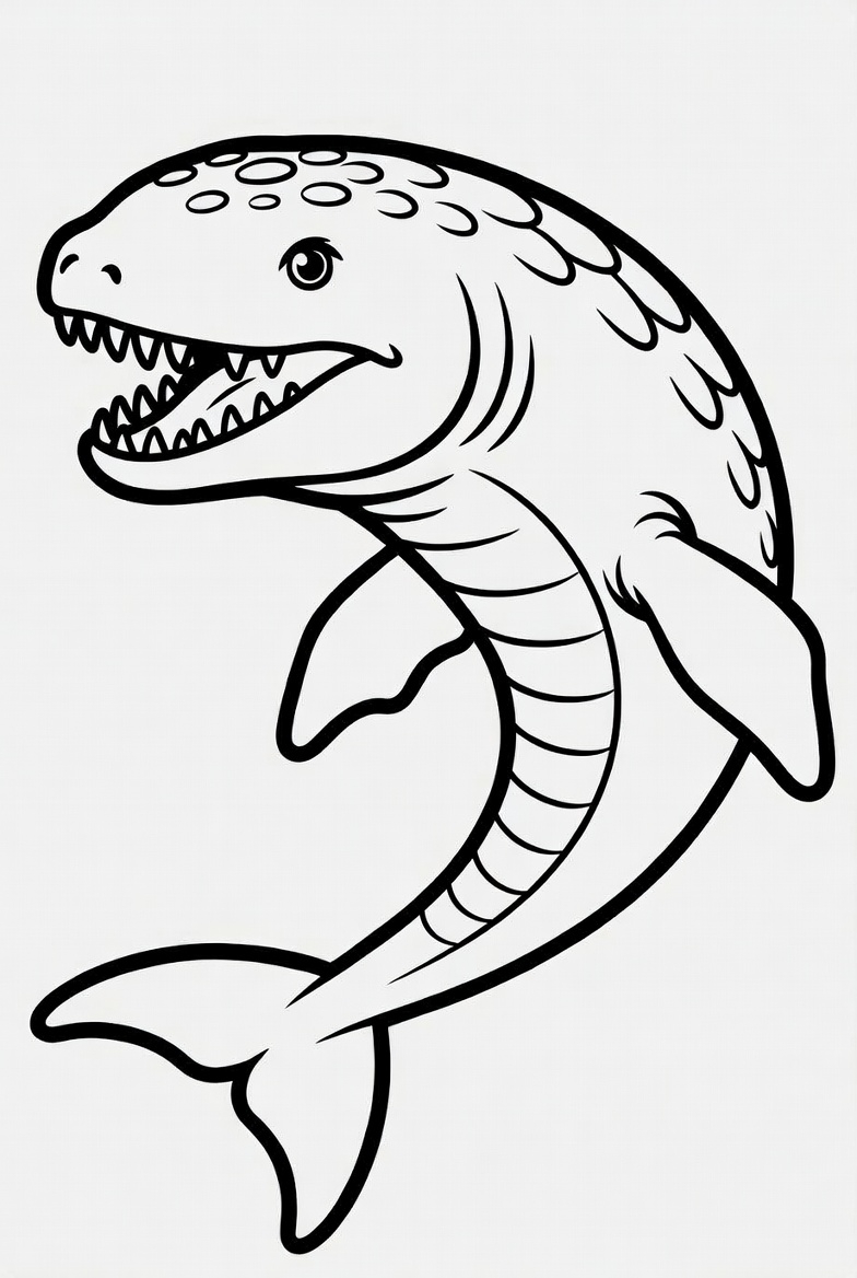 Mosasaurus Coloring Page