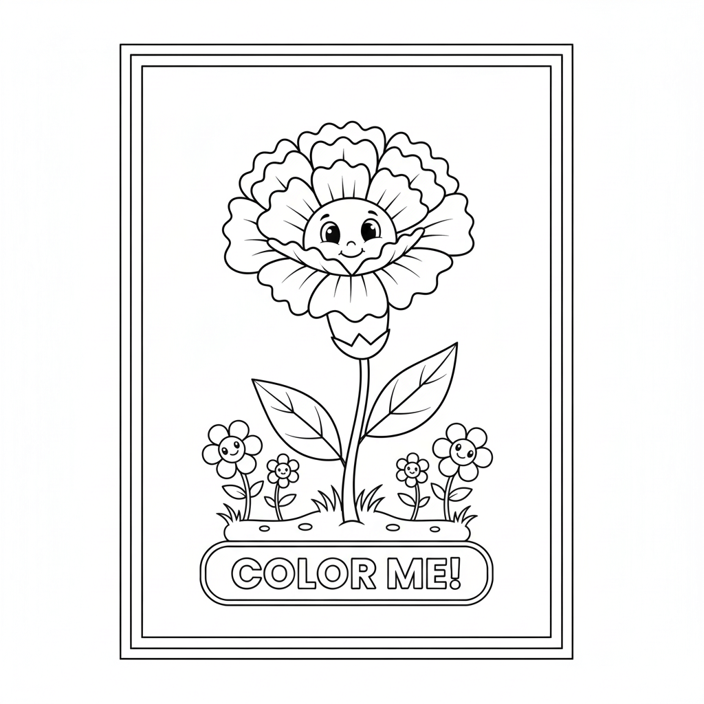 Carnation Coloring Page