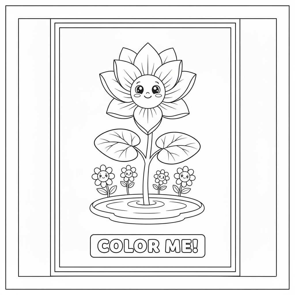 Lotus Coloring Page