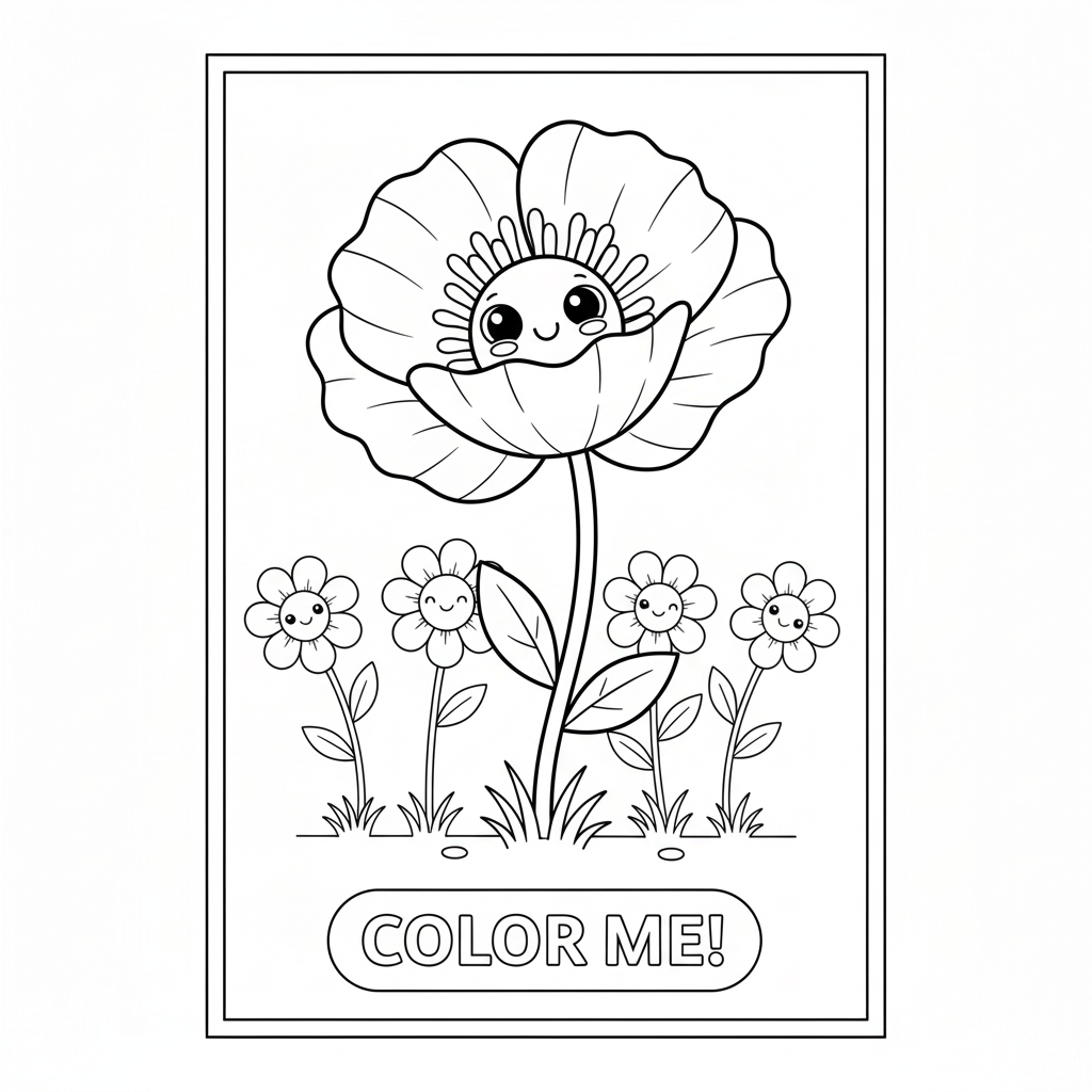 Poppy Coloring Page