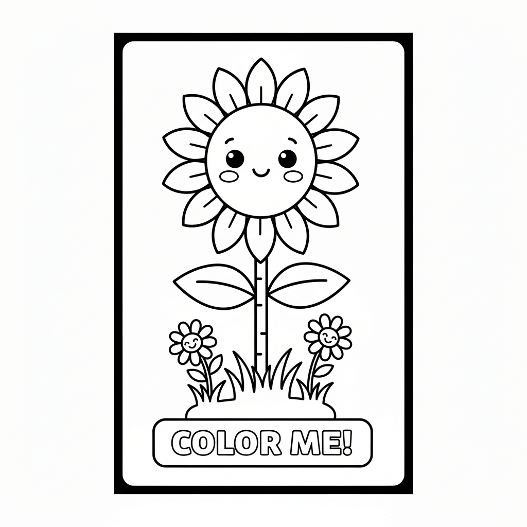 Sunflower Coloring Page