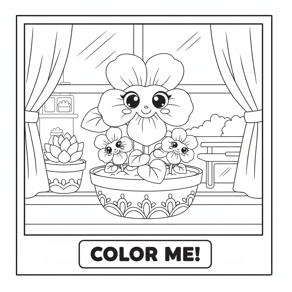 Violet Coloring Page