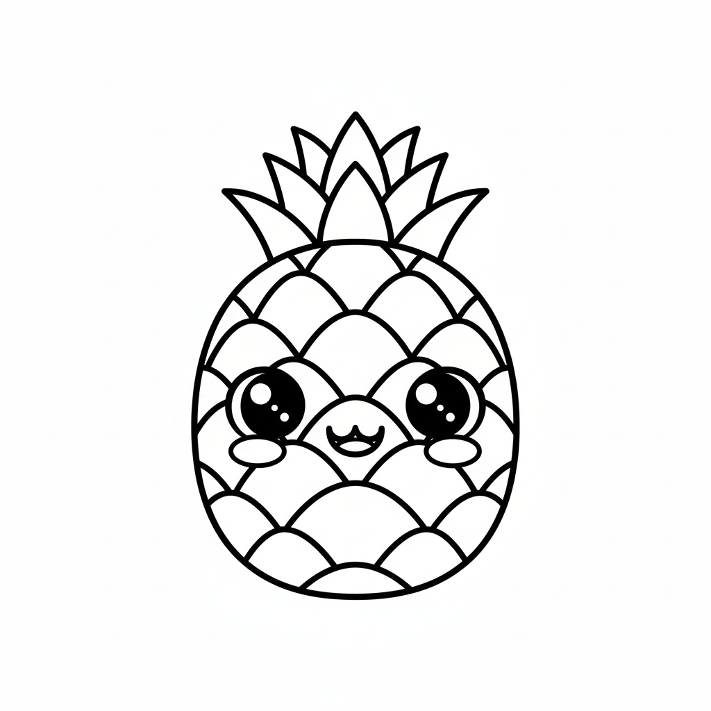 Pineapple Coloring Page