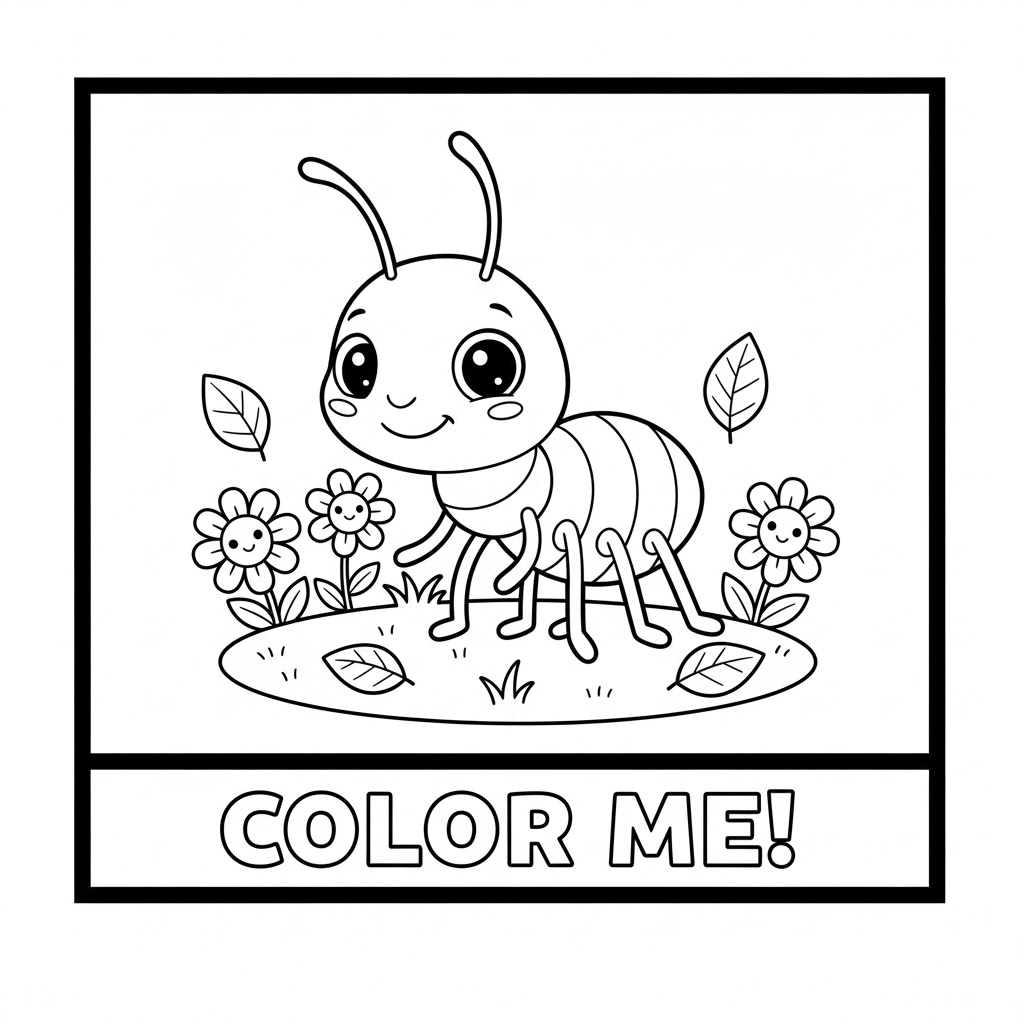 Ant Coloring Page