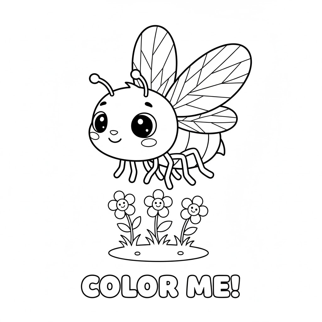 Fly Coloring Page