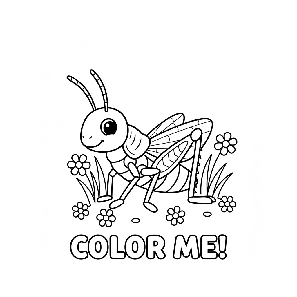 Grasshopper Coloring Page