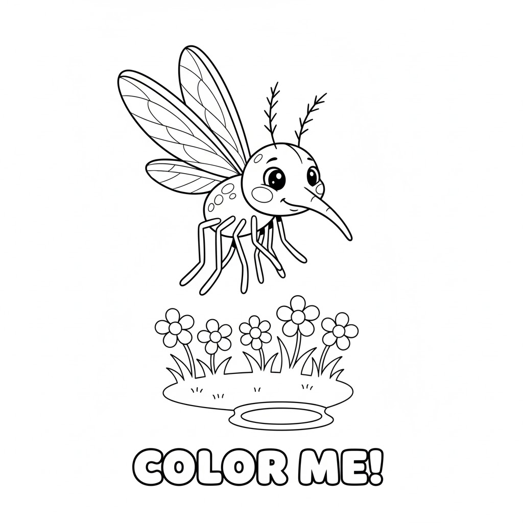 Mosquito Coloring Page