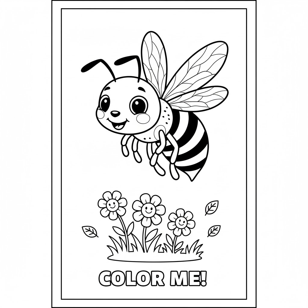 Wasp Coloring Page