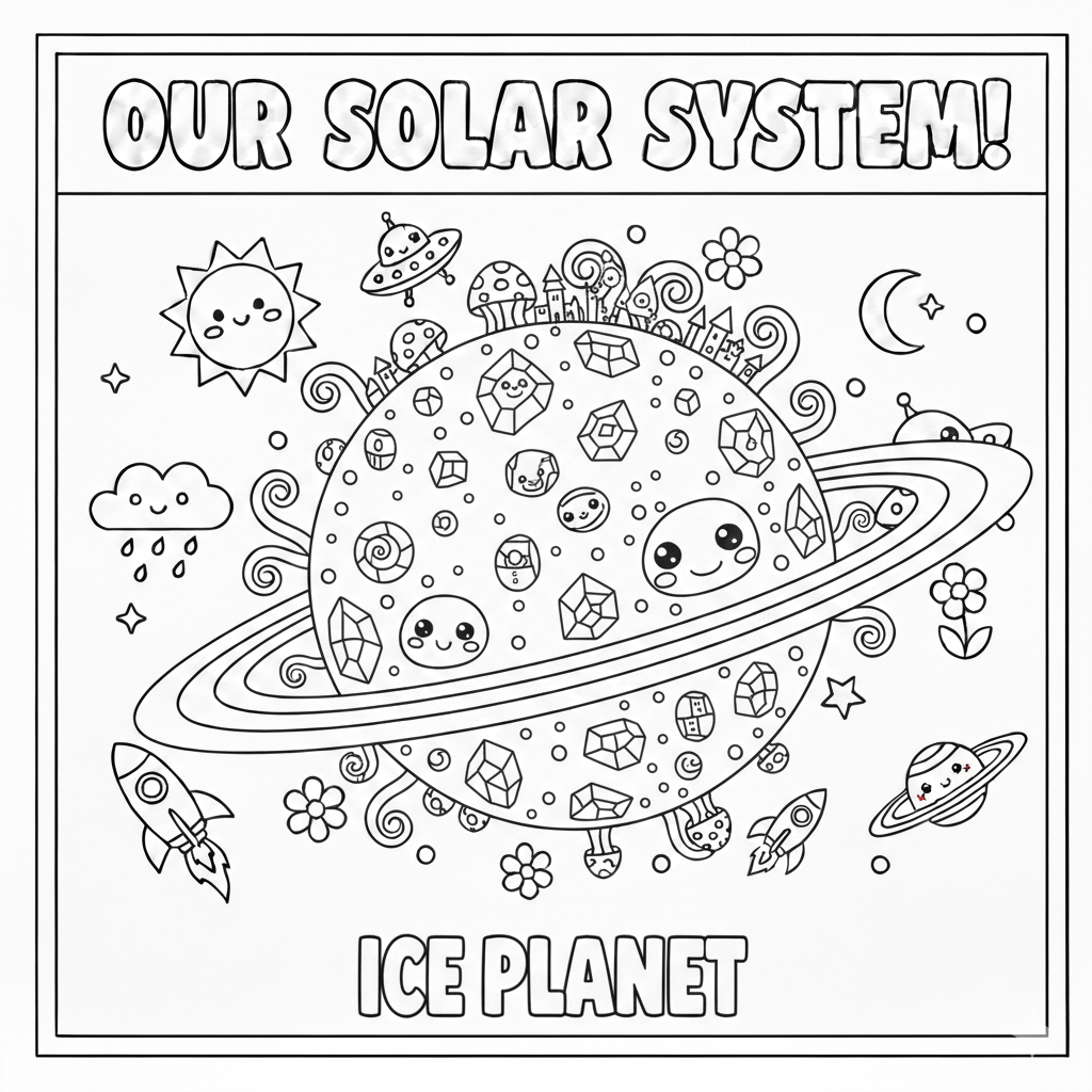 Ice Planet Coloring Page