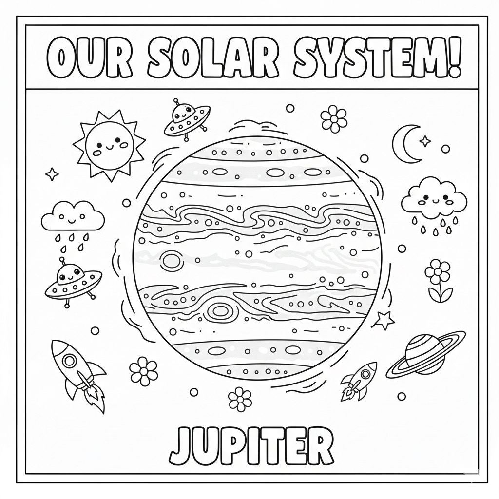 Jupiter Coloring Page