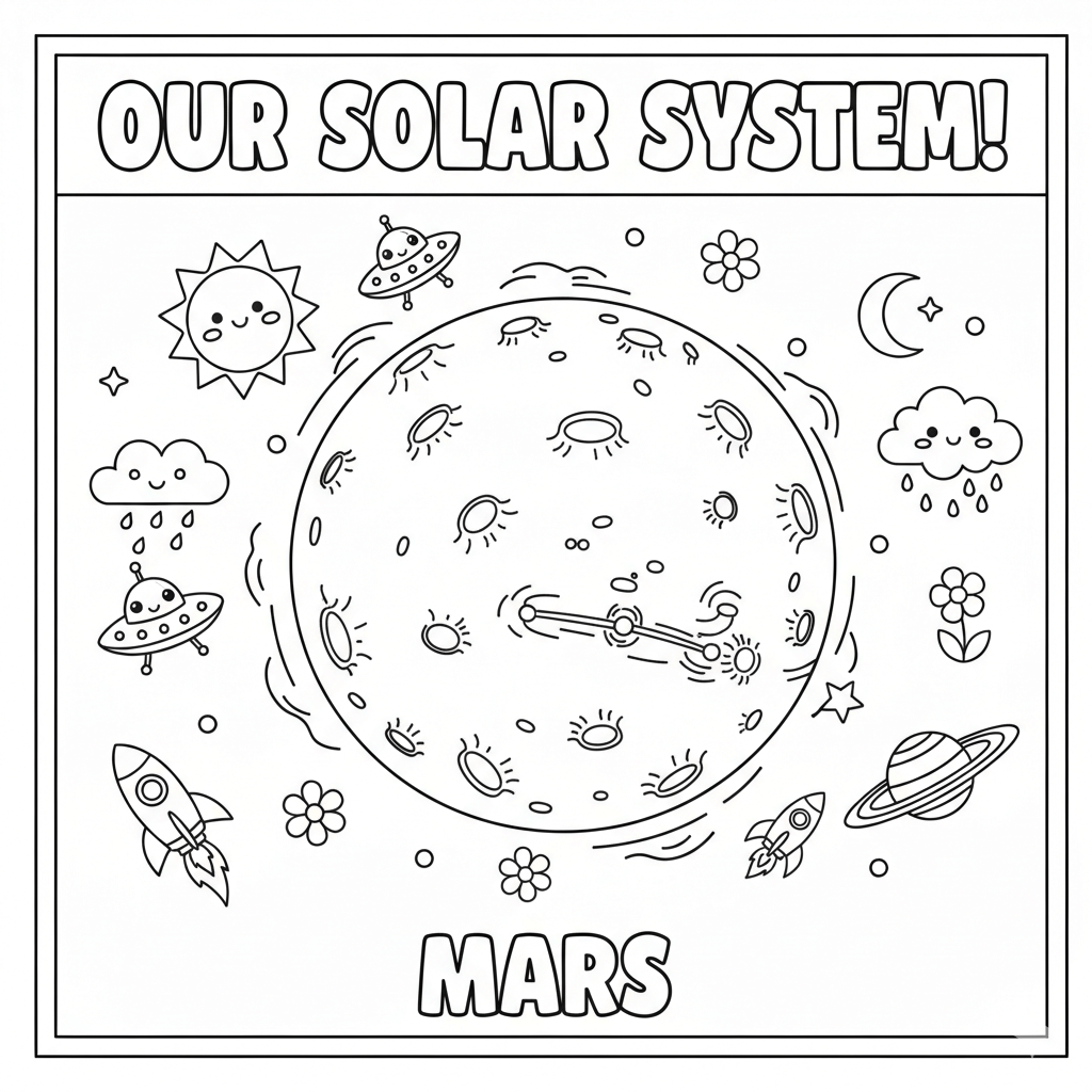 Mars Coloring Page