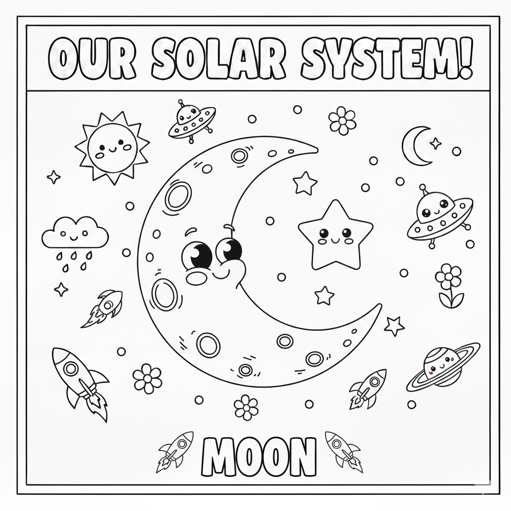Moon Coloring Page