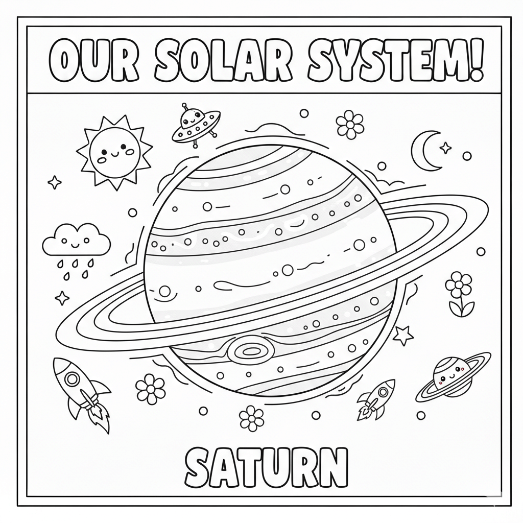 Saturn Coloring Page