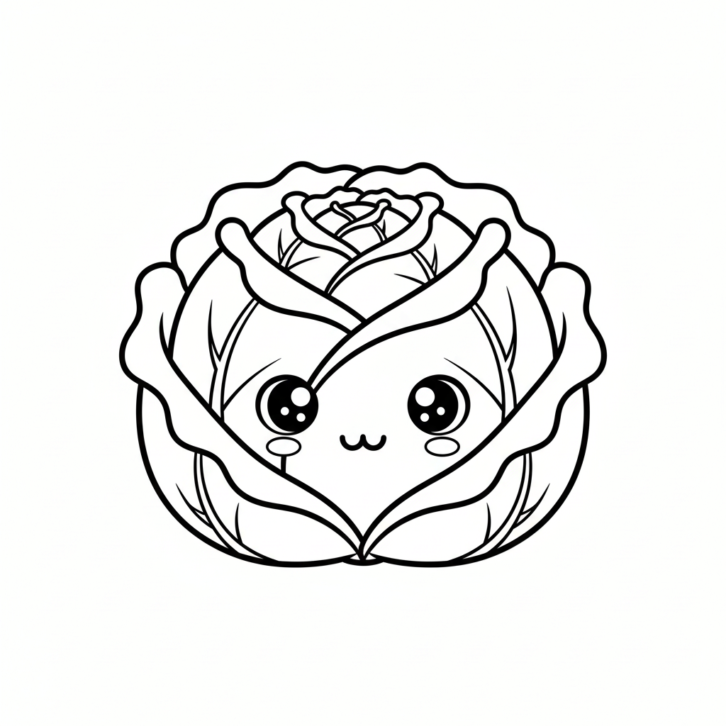 Cabbage Coloring Page