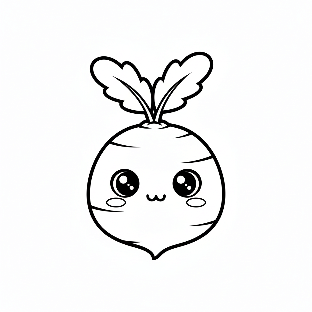 Radish Coloring Page