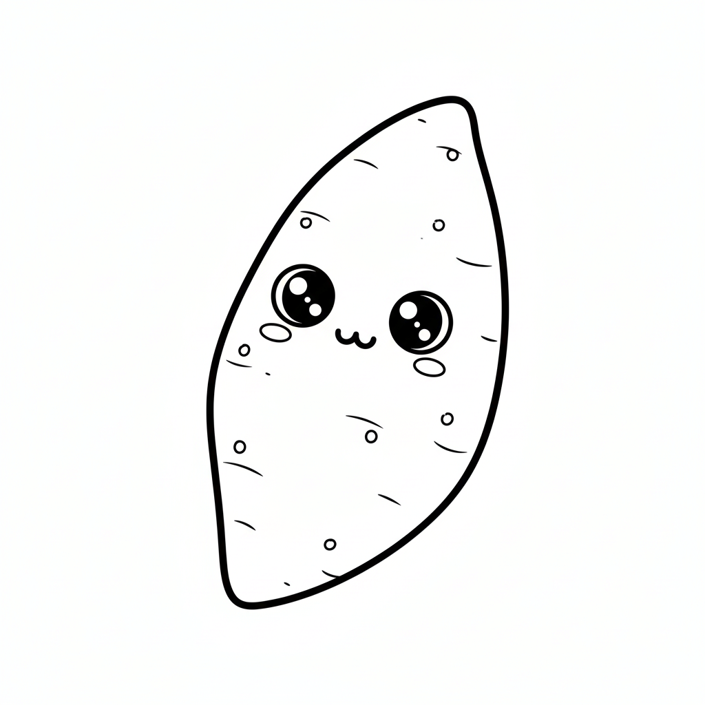 Sweet Potato Coloring Page