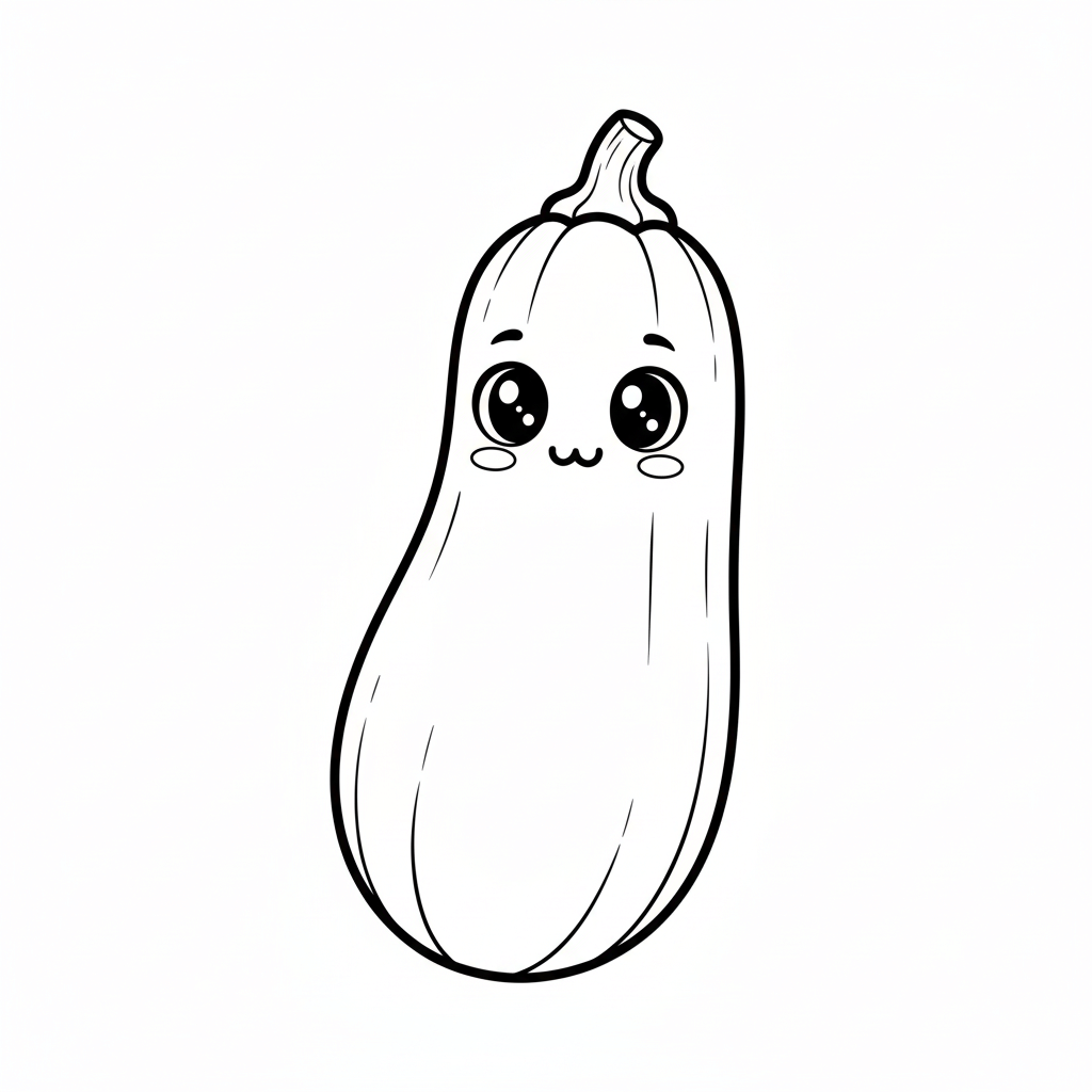 Zucchini Coloring Page